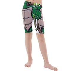 Amphibian-animal-cartoon-reptile Kids  Mid Length Swim Shorts by 99art