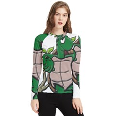 Amphibian-animal-cartoon-reptile Women s Long Sleeve Rash Guard by 99art