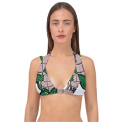 Amphibian-animal-cartoon-reptile Double Strap Halter Bikini Top