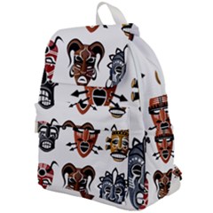 Tribal-masks-african-culture-set Top Flap Backpack by 99art