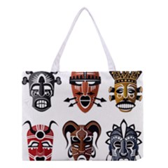 Tribal-masks-african-culture-set Medium Tote Bag by 99art