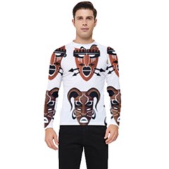 Tribal-masks-african-culture-set Men s Long Sleeve Rash Guard by 99art