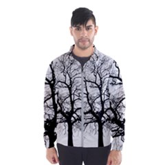 Tree-silhouette-winter-plant Men s Windbreaker by 99art