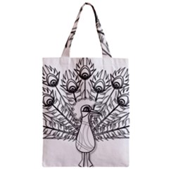 Peacock-plumage-display-bird Zipper Classic Tote Bag