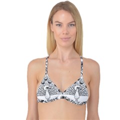 Peacock-plumage-display-bird Reversible Tri Bikini Top