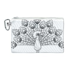 Peacock-plumage-display-bird Canvas Cosmetic Bag (large)