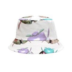 Ladybug-flower-pattern-shabby-chic Inside Out Bucket Hat