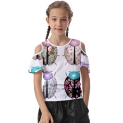 Ladybug-flower-pattern-shabby-chic Kids  Butterfly Cutout Tee