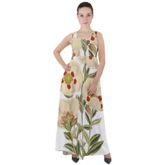 Nature-flower-leaf-plant-isolated Empire Waist Velour Maxi Dress by 99art