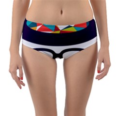 Party Hat Cartoon Reversible Mid-waist Bikini Bottoms by 99art