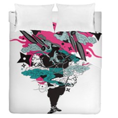 Japan Ninja-japanese-samurai-color- Duvet Cover Double Side (queen Size) by 99art