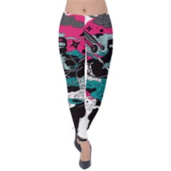 Japan Ninja-japanese-samurai-color- Velvet Leggings by 99art