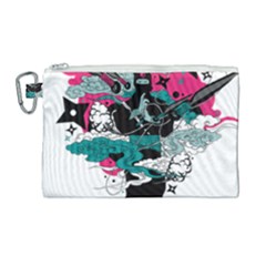 Japan Ninja-japanese-samurai-color- Canvas Cosmetic Bag (large)