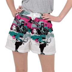 Japan Ninja-japanese-samurai-color- Women s Ripstop Shorts by 99art