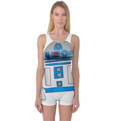 Technology-clip-art-r2d2 One Piece Boyleg Swimsuit by 99art