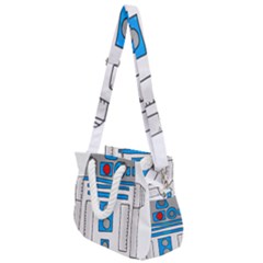 Technology-clip-art-r2d2 Rope Handles Shoulder Strap Bag by 99art