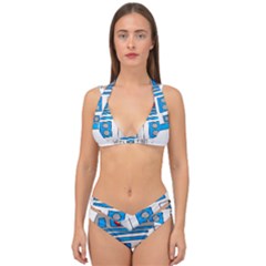 Technology-clip-art-r2d2 Double Strap Halter Bikini Set by 99art