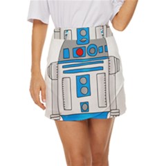 Technology-clip-art-r2d2 Mini Front Wrap Skirt