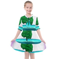 Crystal-ball-sphere-cartoon Color Background Kids  All Frills Chiffon Dress by 99art
