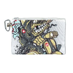 Scooter-motorcycle-boot-cartoon-vector Canvas Cosmetic Bag (large)