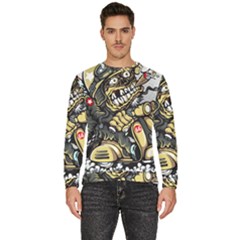 Scooter-motorcycle-boot-cartoon-vector Men s Fleece Sweatshirt by 99art