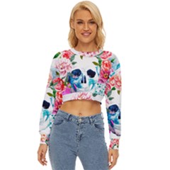 Day Of The Dead Skull Art Lightweight Long Sleeve Sweatshirt by 99art