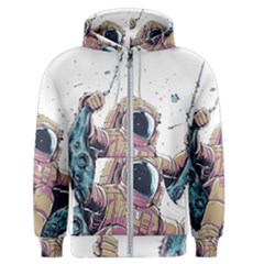 Drawing-astronaut Men s Zipper Hoodie