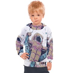 Drawing-astronaut Kids  Hooded Pullover by 99art