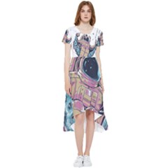 Drawing-astronaut High Low Boho Dress