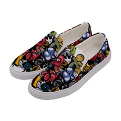 Mural Graffiti Paint Women s Canvas Slip Ons by 99art