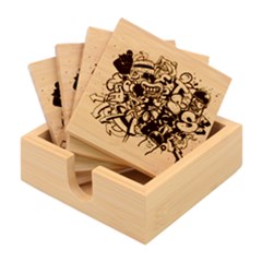 Mural Graffiti Paint Bamboo Coaster Set by 99art