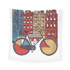 Amsterdam Graphic Design Poster Illustration Square Tapestry (small) by 99art