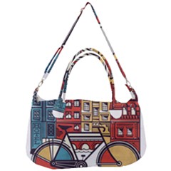 Amsterdam Graphic Design Poster Illustration Removable Strap Handbag