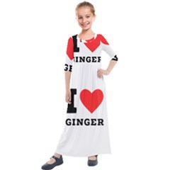 I Love Ginger Kids  Quarter Sleeve Maxi Dress by ilovewhateva