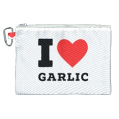 I Love Garlic Canvas Cosmetic Bag (xl) by ilovewhateva