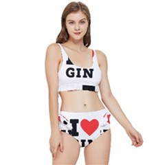 I Love Gin Frilly Bikini Set