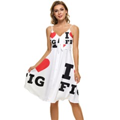 I Love Fig  Sleeveless Tie Front Chiffon Dress by ilovewhateva