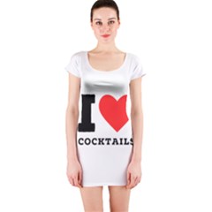 I Love Cocktails  Short Sleeve Bodycon Dress by ilovewhateva
