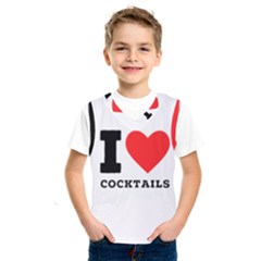 I Love Cocktails  Kids  Basketball Tank Top by ilovewhateva