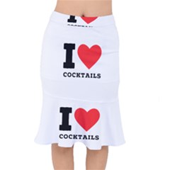 I Love Cocktails  Short Mermaid Skirt by ilovewhateva