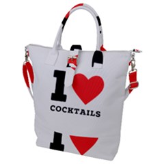 I Love Cocktails  Buckle Top Tote Bag by ilovewhateva