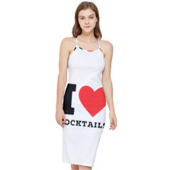 I Love Cocktails  Bodycon Cross Back Summer Dress by ilovewhateva