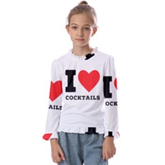 I Love Cocktails  Kids  Frill Detail Tee