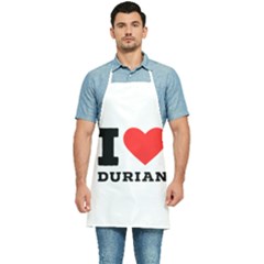 I Love Durian Kitchen Apron by ilovewhateva
