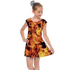 Live Coals Kids  Cap Sleeve Dress by artworkshop