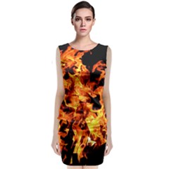 Live Coals Sleeveless Velvet Midi Dress by artworkshop