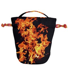 Live Coals Drawstring Bucket Bag by artworkshop