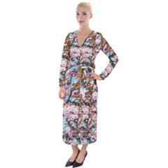 Nature Beautiful Rainbow Velvet Maxi Wrap Dress by artworkshop