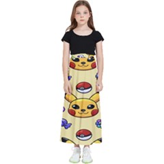 Pikachu Kids  Flared Maxi Skirt by artworkshop