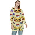 Pikachu Women s Long Oversized Pullover Hoodie View1